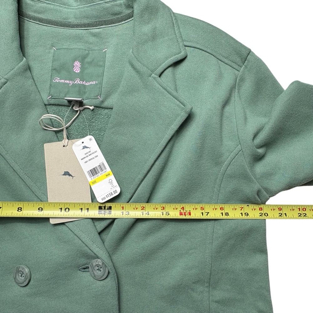 NWT Tommy Bahama Marina Del Mar French Terry Peacoat M Tropical Fern Green - Picture 6 of 10
